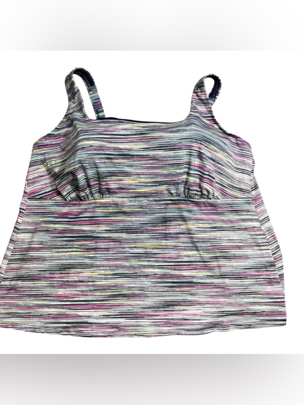 Lands’ End padded tankini multicolored swim top. Women’s 20W